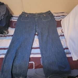 Lightly worn Tommy Hilfiger wide bottom jeans